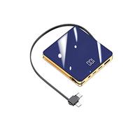 Banque d’Alimentation, Mini créatif Trois-en-Un avec Son Propre câble Alimentation Mobile à Charge Rapide 20000mAh Durable (Couleur : Bleu, Taille : 8000mAh)