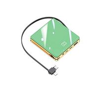 Banque d’Alimentation, Mini créatif Trois-en-Un avec Son Propre câble Alimentation Mobile à Charge Rapide 20000mAh Durable (Couleur : Vert, Taille : 8000mAh)
