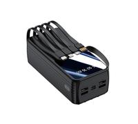 Banque d’Alimentation, pour Une Charge Rapide PowerBank Grande capacité intégrée à Quatre Fils 30000 Mah Affichage numérique Intelligent extérieur Longue durée Batterie Externe Mobile (30000