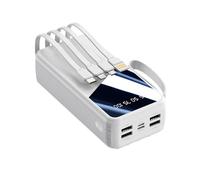Banque d’Alimentation, pour Une Charge Rapide PowerBank Grande capacité intégrée à Quatre Fils 30000 Mah Affichage numérique Intelligent extérieur Longue durée Batterie Externe Mobile (30000