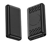 Banque d’Alimentation,PowerBank 20000Mah Creative Sucker sans Fil 15W Batterie de téléphone à Charge Rapide sans Fil USB C Chargeur Portable s Batterie Externe, Noir