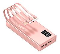 Banque d’Alimentation, PowerBank Charge Super Rapide 66W Ligne Autonome Ultra-Mince Grande capacité 20000 MAh Charge Flash Alimentation Mobile (Couleur : Rose, Taille : 20000mAh)