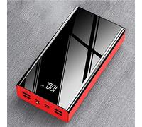 Banque D’Alimentation,PowerBank Téléphone Portable 40000Mah USB C Chargeur Portable S Batterie Externe Compatible avec 99% des Appareils USB sur Le Marché, Rouge