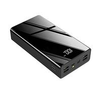 Banque d’Alimentation, PowerBank, téléphone Portable Portable 40000Mah Chargeur de téléphone Chargeur de téléphone Chargeur Portable USB Haute capacité S/USB C, Noir