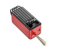 Banque d’Alimentation, PowerBank, téléphone Portable Portable 80000Mah Chargeur de téléphone Chargeur de téléphone Chargeur Portable USB Haute capacité S/USB C, Rouge