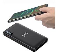 Banque d’Alimentation sans Fil 30000Mah 65W / 15W Chargeur Portable QC3.0 / QC4.0 / SCP Charge Rapide avec 2 entrées et 3 Sorties (Qi et USB C) Batteries externes, tablettes et Plus, Noir