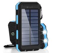 Banque d’Alimentation, Solaire 1pc 20000mAh Charge Portable Powerbank Chargeur de Batterie Externe étanche avec LDE Strong Light Charger Bank pour Tous Les Smartphones