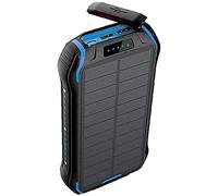 Banque d’Alimentation Solaire Chargeur Portable sans Fil Batterie Externe Charge Rapide Chargeur de téléphone Portable étanche 26800Mah Noir, Bleu