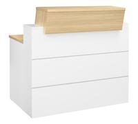 Banque d'accueil haute droite L 120 x H 110 cm - Sunday - chêne clair