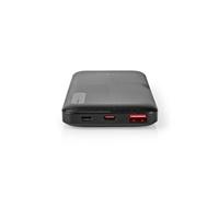 - Banque d'alimentation - 10000 mAh - 37 Wh - 3 A - PD 2.0 - 2 connecteurs de sortie (USB, USB-C) - noir