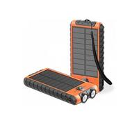 Bigben Connected – Powerbank solaire 10 000 mAh – USB-A et USB-C, lampe torche, boussole