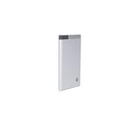 - Banque d'alimentation - 5000 mAh - 1 A - 2 connecteurs de sortie (USB, 24 pin USB-C) - sur le câble : Micro-USB - argent
