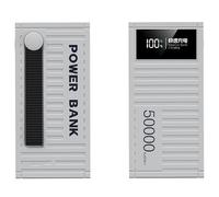 Banque d'alimentation/66 W Charge Ultra Rapide 100 000 mAh Banque d'alimentation de conteneur d'affichage numérique 1 W20 000 Alimentation Mobile extérieure de Grande capacité (50 000 mAh/Blanc)