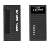 Banque d'alimentation/66 W Charge Ultra Rapide 100 000 mAh Banque d'alimentation de conteneur d'affichage numérique 1 W20 000 Alimentation Mobile extérieure de Grande capacité (50 000 mAh/Noir)