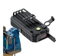 Banque d'alimentation à panneaux solaires | Chargeur de téléphone portable - Manivelle de 20 000 mAh Batterie externe Banque d'énergie Lampes de poche stroboscopiques SOS Câbles intégrés pour la