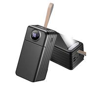 Banque d'alimentation, Chargeur Portable 100 000 mAh avec Sorties et Entrées Chargeur Rapide pour iPhone avec Lampe de Poche Batterie Externe USB C ultra haute Capacité(Size:Noir,Color:100000Mah)