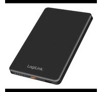 Banque d'alimentation LogiLink PA0352 5000mAh USB-C 20W recharge sans fil Qi charge rapide PPS noir