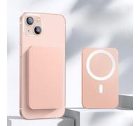 Banque d'alimentation magnétique sans fil 3000/5000/10000mAh pour téléphone série 8-15 | 7 couleurs | Charge magnétique universelle | Filaire + Charge rapide sans fil | Fine et portable (rose