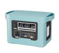 Banque d'alimentation, portable d'extérieur 800 W 220 V grande capacité stand de marché de nuit auto conduite camping stockage d'énergie panne de courant E, bleu-480 Wh