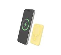- Banque d'alimentation sans fil - Magsafe, Qi - 5000 mAh - 10 Watt - 2 connecteurs de sortie (USB, USB-C) - beurre frais