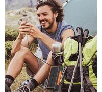 Banque D'alimentation Solaire - Banque D'alimentation À Manivelle 20 000 M Ah, Chargeur Portable Pliable, Boussole D'alarme Sos À Lumière LED Intégrée | Équipement De Voyage D'urgence De Survie En Ple