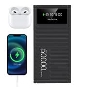 Banque de 66 W à charge super rapide, batterie de très haute capacité de 50 000 mAh, avec écran LED pour excursions en camping en plein air (D)