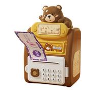 Banque de pièces électroniques automatiques - Piggy Bank en plastique codé, coffre sécurisé multicolore | Boîte de monnaie verrouillable avec mot de passe numérique pour l'éducation financière