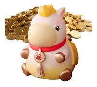 Banque de pièces pour - Boîte d'argent Artisanale en Forme de Cheval de 14 x 19 x 20 cm, boîte décorative pour Caisse pour garçons et Filles | Idéal pour Le Nouvel an Chinois, Les