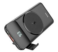 Banque de puissance, aspiration magnétique, chargement rapide, alimentation mobile bidirectionnelle PD20W+3.0 écran de trésor de chargement (couleur : noir)