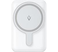 Banque de puissance magnétique sans fil, capacité de la batterie 5000mAh, plusieurs sorties de charge, design compact, blanc
