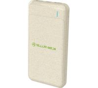 Banque de puissance Tellur Green PD103 10000mAh, 2xQC3.0 + PD 18W, crème