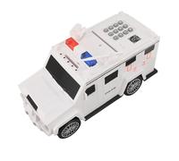 Banque de Voitures Blindées, éducation Musique Légère Banque de Porcs de Voiture Blindée pour l'anniversaire (White)