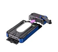 Banque d'énergie solaire - Chargeur de téléphone à manivelle avec batterie solaire | Étanche avec lampe de poche, pour appareil photo, tablette, randonnée, voyage, pêche, sac à dos, Festival de musiqu