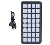 Banque d'énergie Solaire Chargeur Portable 30 000 mAh avec 32 lumières LED 4 Ports USB Charge Rapide pour Camping en Plein air pêche Noir 6,6 x 3,3 x 1,4 Pouces