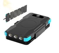 Banque d'énergie solaire - Chargeur portable sans fil 20 000 mAh avec lampe