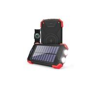 - Banque d'énergie solaire sans fil - Li - 10000 mAh - 2.1 A (USB)
