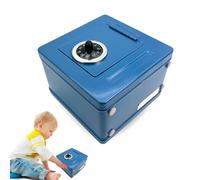 Banque d'épargne ATM | Coffre-fort en métal avec verrouillage sécurisé, boîte de rangement pour argent | Boîte résistante au feu pour pièces et billets, tirelire éducative, parfaite pour enfant, bure
