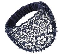 Banques en dentelle - Cercle floral | 6,3 cm de taille extensible avec décoration de perles | Écharpe pour cheveux pour femmes et filles, bandana bohème, yoga, élaboration, gym, course à pied