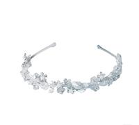 Banquet de mariage Vintage cristal fleur bandeau Studio Portrait bijoux cheveux accessoires mariage nuptiale (or/argent)-Silver