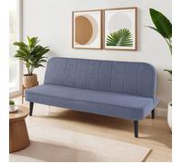 Banquette 3 places clic-clac en tissu bouclette bleu - SHERPA