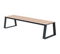 Banquette à fixer Ballade Extrême L.180 cm Bois stratifié et métal Anthracite mat