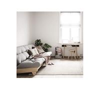 Banquette ajustable FRESH en pin massif naturel avec matelas futon anthracite 140x200