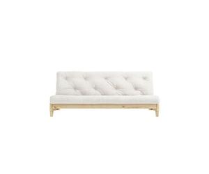 Banquette ajustable FRESH en pin massif naturel avec matelas futon naturel 140x200 - FRESH