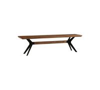 Banquette Bois d'acacia massif et acier 160 x 40 x 45 cm