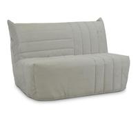 Banquette BZ 2 places BECCI - Velours côtelé Beige - Matelas Bultex - Fabrication française