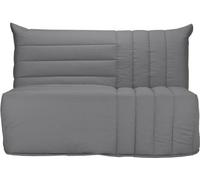 Banquette BZ 3 places BECCI - Tissu gris - BULTEX - France - L 142 x P 101 cm