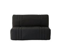 Banquette BZ DREAM - Tissu 100% Coton noir - Couchage 140 x 190 cm - 2 places - Confort moelleux
