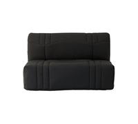 Banquette BZ DREAM - Tissu 100% Coton noir - Couchage 140 x 190 cm - 2 places - Confort moelleux