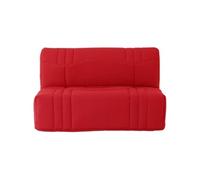 Banquette BZ DREAM - Tissu 100% Coton rouge - Couchage 140 x 190 cm - Classique - Moelleux