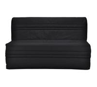 Generique Banquette BZ JOE 3 places tissu noir L 143 x P 97 cm Fabriqué en France